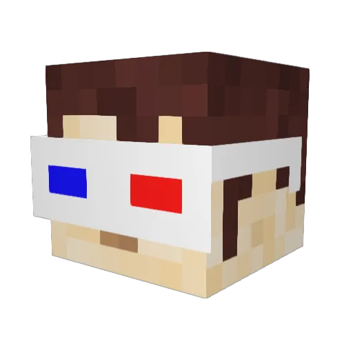 battle1368 Minecraft avatar head, 3D render