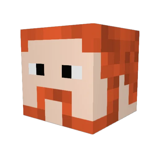 battleowner Minecraft avatar head, 3D render