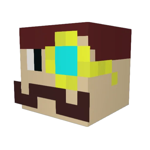 battleshipcd Minecraft avatar head, 3D render