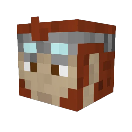 battlesniper Minecraft avatar head, 3D render