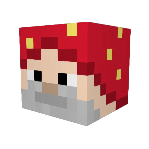 battlingd Minecraft avatar head, 3D render
