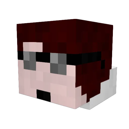battlox Minecraft avatar head, 3D render