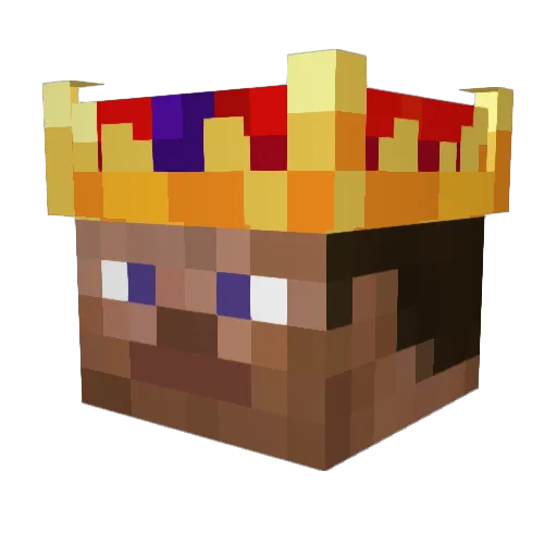 batuhanking Minecraft avatar head, 3D render