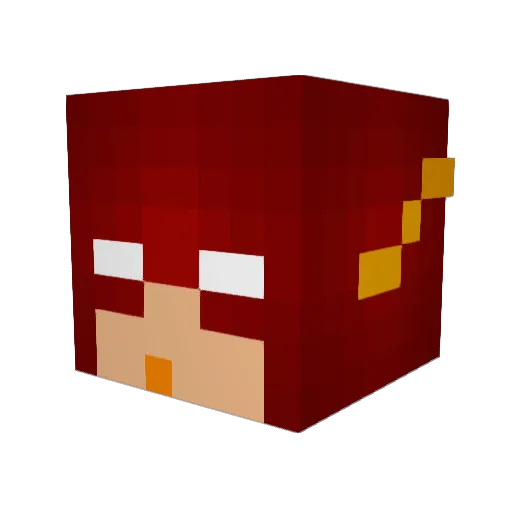 batupotter Minecraft avatar head, 3D render