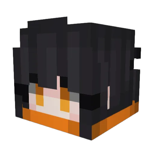 batyaru Minecraft avatar head, 3D render