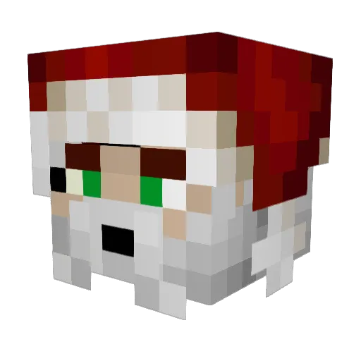 batzombieknight Minecraft avatar head, 3D render