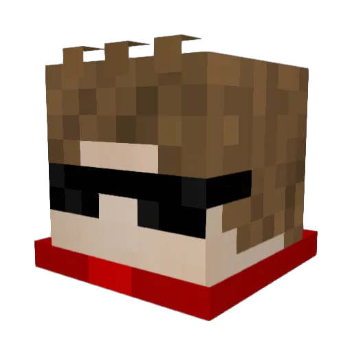 bauerleo Minecraft avatar head, 3D render