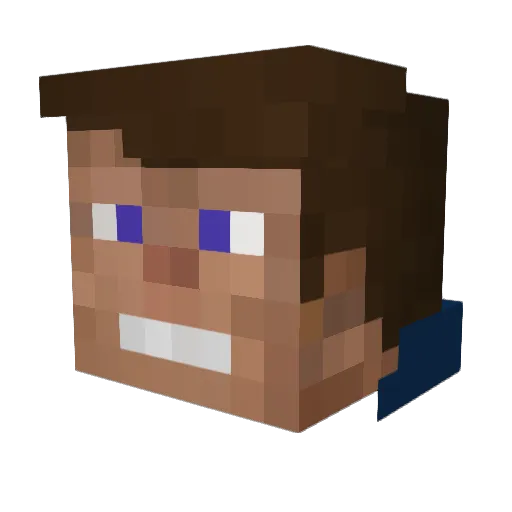 bauershermann Minecraft avatar head, 3D render