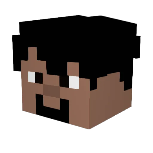 baulo Minecraft avatar head, 3D render