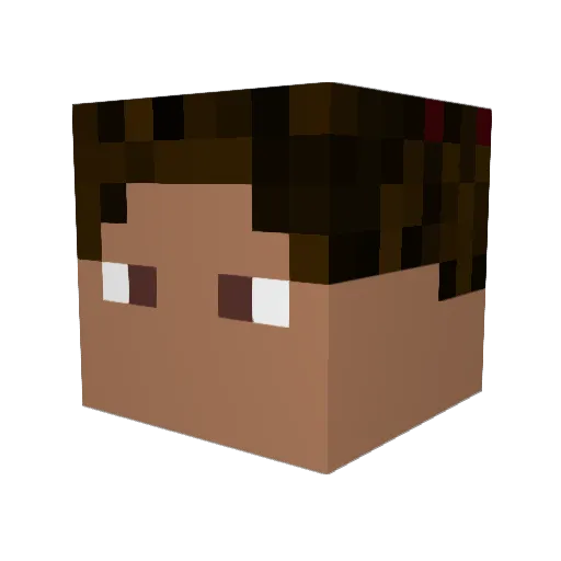 baum1710 Minecraft avatar head, 3D render