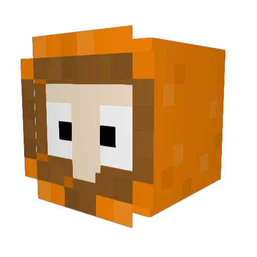 bauti666 Minecraft avatar head, 3D render