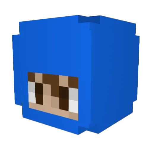 bava_ Minecraft avatar head, 3D render