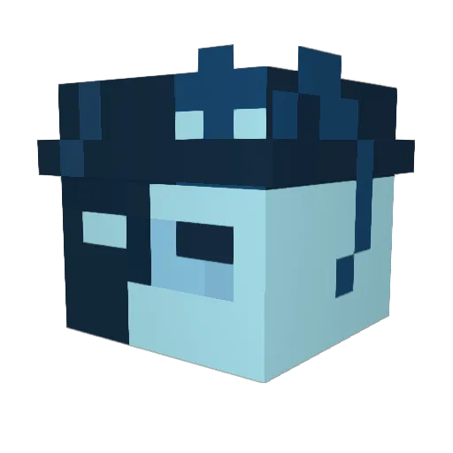bawoomp Minecraft avatar head, 3D render