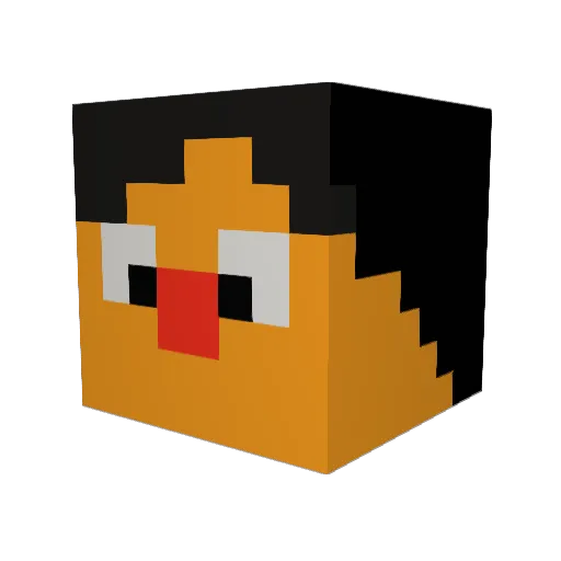 bawshii Minecraft avatar head, 3D render