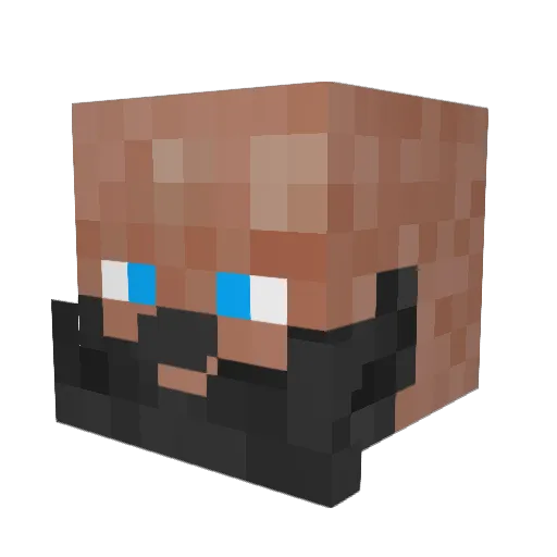 bayanpopov Minecraft avatar head, 3D render