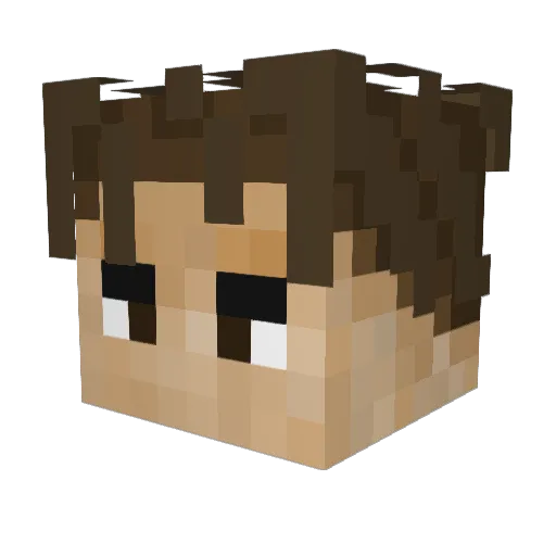 bayarin Minecraft avatar head, 3D render