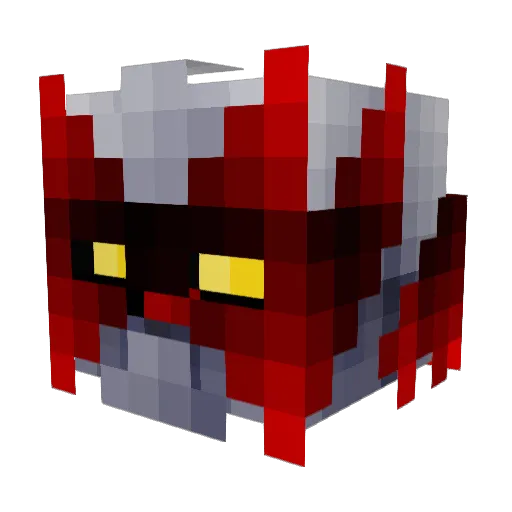 baying Minecraft avatar head, 3D render
