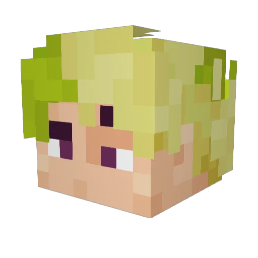 bayletik Minecraft avatar head, 3D render