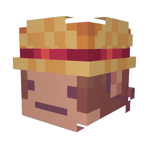 bayleylong Minecraft avatar head, 3D render