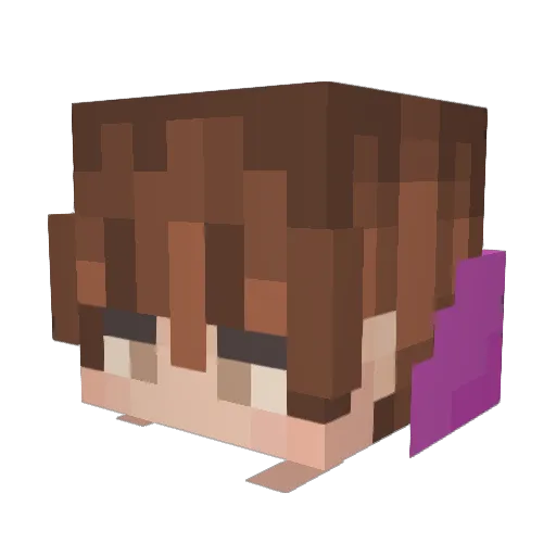 bazberry Minecraft avatar head, 3D render