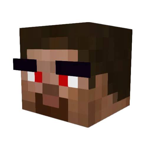 bazbo Minecraft avatar head, 3D render