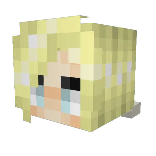 baziekotki Minecraft avatar head, 3D render