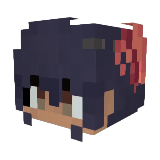 bazii Minecraft avatar head, 3D render