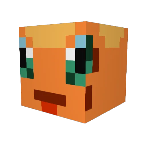 bazilman Minecraft avatar head, 3D render