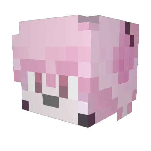 bazmoke Minecraft avatar head, 3D render