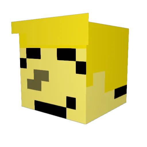 bazoinker Minecraft avatar head, 3D render