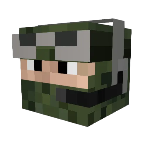 bazooka22 Minecraft avatar head, 3D render