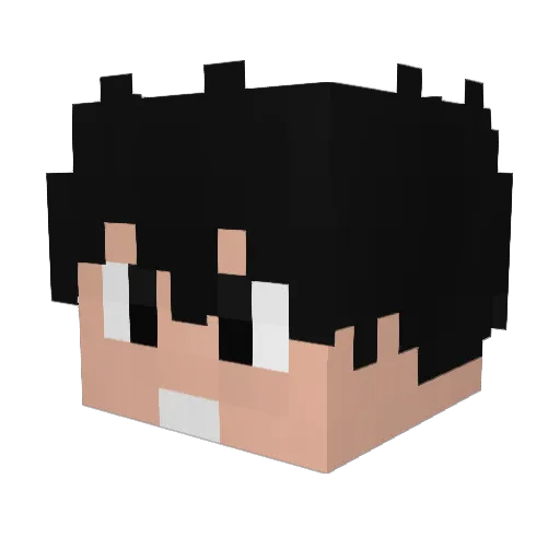 bazu75 Minecraft avatar head, 3D render