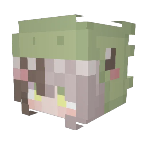 bazzi_0v0 Minecraft avatar head, 3D render