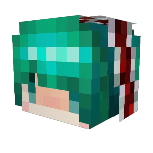 bazzsaw Minecraft avatar head, 3D render