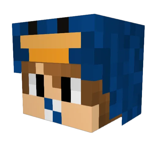 bb1134 Minecraft avatar head, 3D render