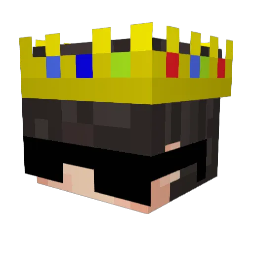 bbJXD Minecraft avatar head, 3D render