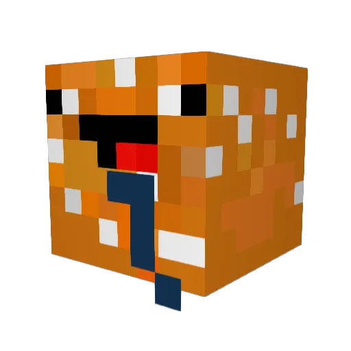 bb_brain Minecraft avatar head, 3D render