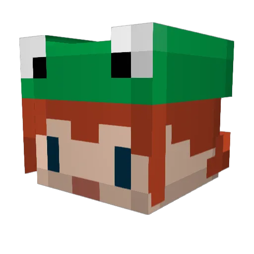 bb_yw Minecraft avatar head, 3D render