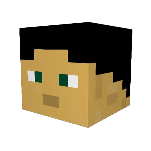 bbaaxxtteerr Minecraft avatar head, 3D render
