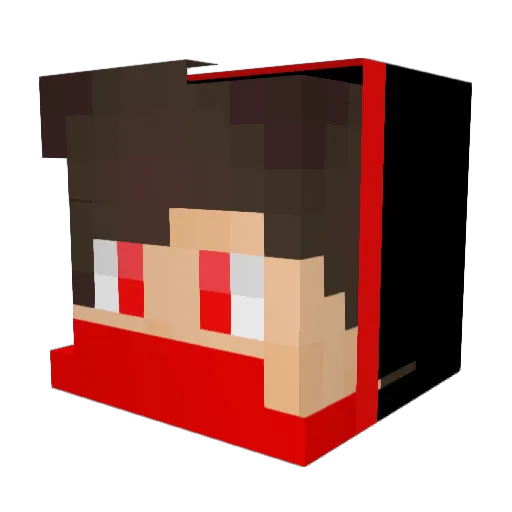 bball4 Minecraft avatar head, 3D render
