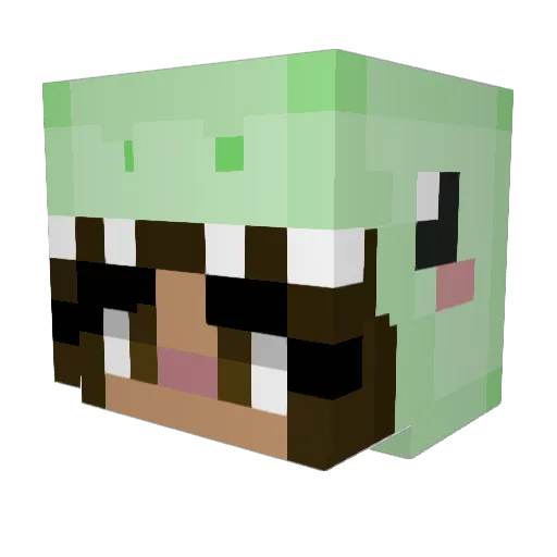 bballmvq Minecraft avatar head, 3D render