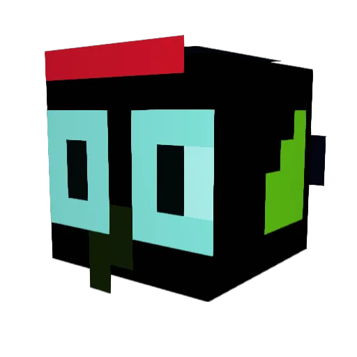 bbangkku Minecraft avatar head, 3D render