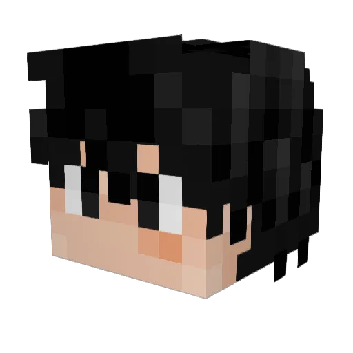 bbarish Minecraft avatar head, 3D render