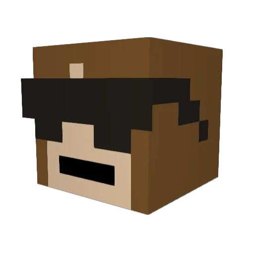 bbaug Minecraft avatar head, 3D render
