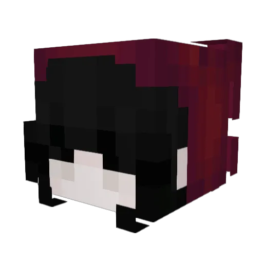 bbbangsaz Minecraft avatar head, 3D render