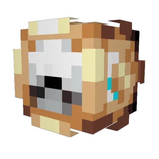 bbbb_1 Minecraft avatar head, 3D render