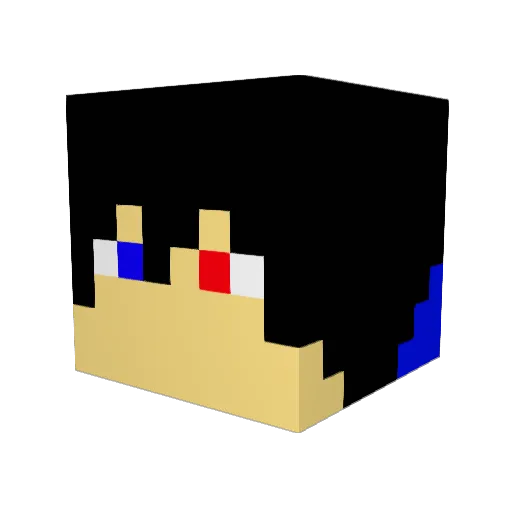 bbbbbk_ Minecraft avatar head, 3D render