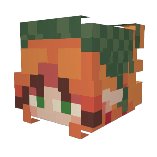 bbbiu_ Minecraft avatar head, 3D render