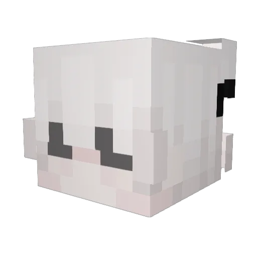 bbby Minecraft avatar head, 3D render