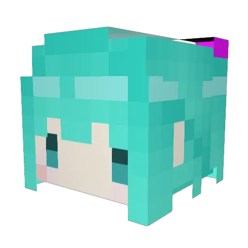 bbcU2 Minecraft avatar head, 3D render